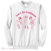 Let's Go Lesbians Subtle Lesbian Live Laugh Lesbian LGBTQ Sweatshirt thumb 0
