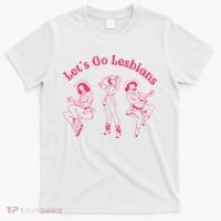 Let's Go Lesbians Subtle Lesbian Live Laugh Lesbian LGBTQ T-Shirt thumb 0