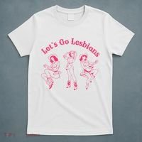 Let's Go Lesbians Subtle Lesbian Live Laugh Lesbian LGBTQ T-Shirt thumb 5