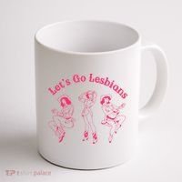 Let's Go Lesbians Subtle Lesbian Live Laugh Lesbian LGBTQ Coffee Mug thumb 1