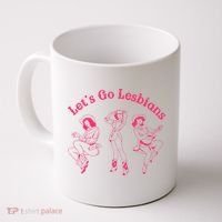 Let's Go Lesbians Subtle Lesbian Live Laugh Lesbian LGBTQ Coffee Mug thumb 0