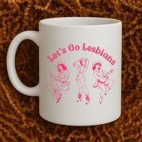 Let's Go Lesbians Subtle Lesbian Live Laugh Lesbian LGBTQ Coffee Mug thumb 2