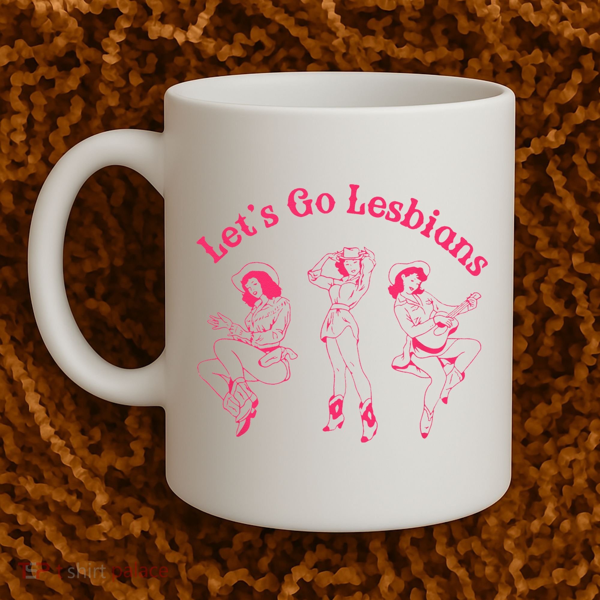 Let's Go Lesbians Subtle Lesbian Live Laugh Lesbian LGBTQ Coffee Mug