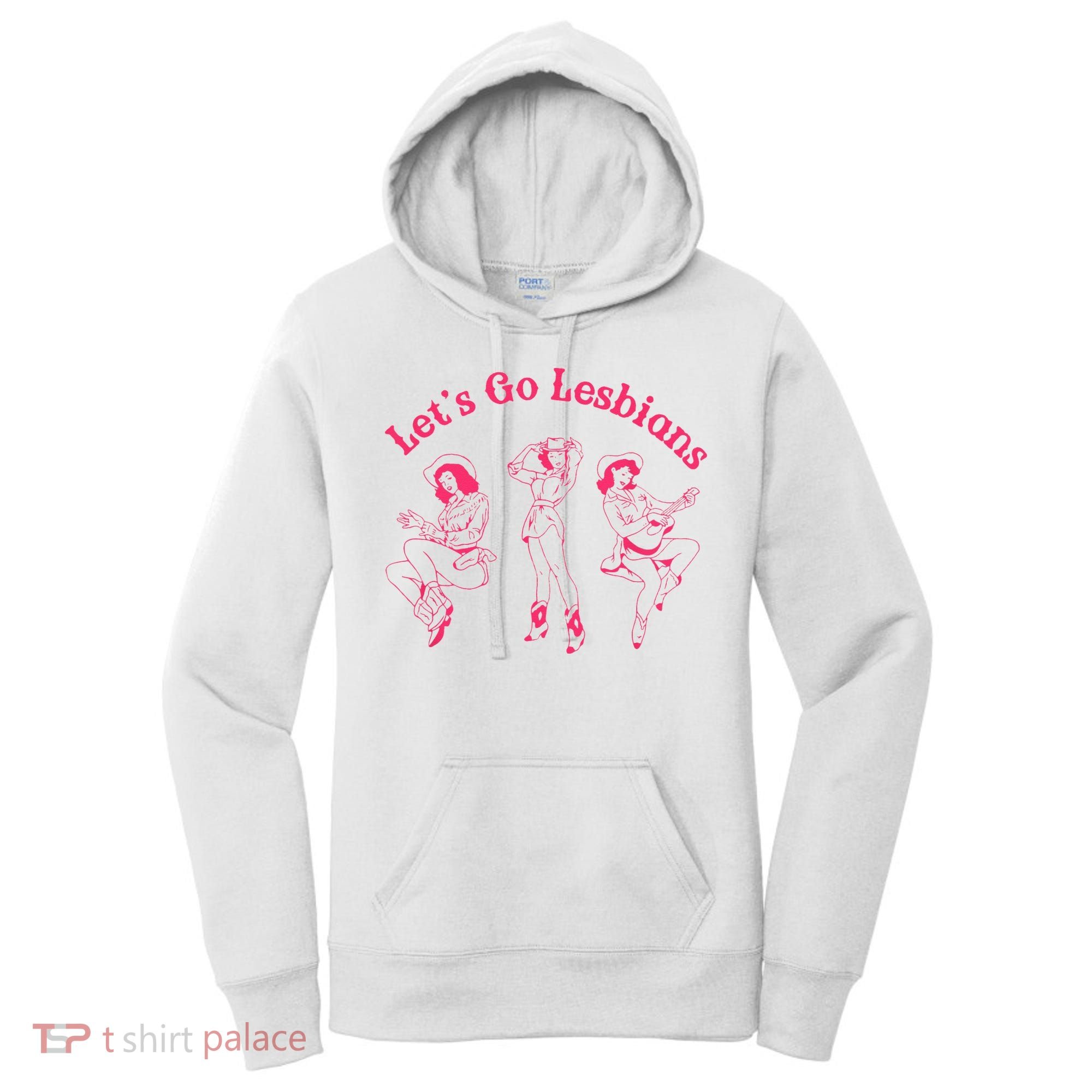 Let's Go Lesbians Subtle Lesbian Live Laugh Lesbian LGBTQ Women's Hoodie