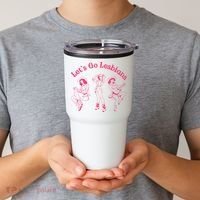 Let's Go Lesbians Subtle Lesbian Live Laugh Lesbian LGBTQ Tumbler thumb 2