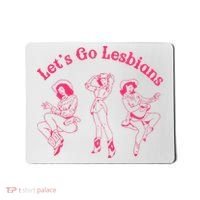 Let's Go Lesbians Subtle Lesbian Live Laugh Lesbian LGBTQ Mousepad thumb 0