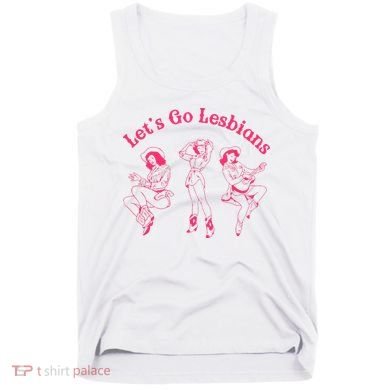 Let's Go Lesbians Subtle Lesbian Live Laugh Lesbian LGBTQ Tank Top