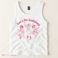 Let's Go Lesbians Subtle Lesbian Live Laugh Lesbian LGBTQ Tank Top thumb 2