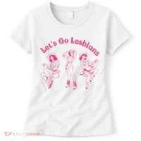 Let's Go Lesbians Subtle Lesbian Live Laugh Lesbian LGBTQ Women's T-Shirt thumb 0