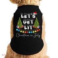 Let's Get Lit Christmas In July Doggie Tank thumb 0