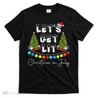 Let's Get Lit Christmas In July T-Shirt thumb 0