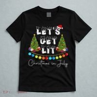Let's Get Lit Christmas In July T-Shirt thumb 5