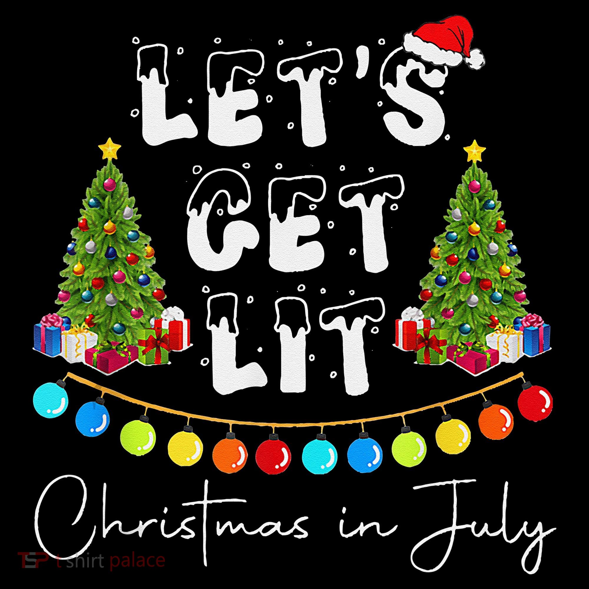 Let's Get Lit Christmas In July Women's Hoodie