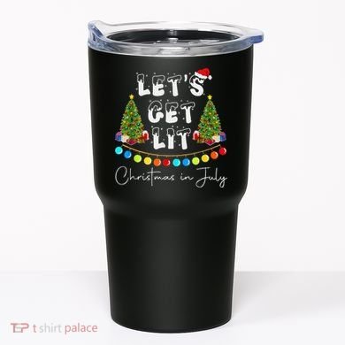 Let's Get Lit Christmas In July Tumbler