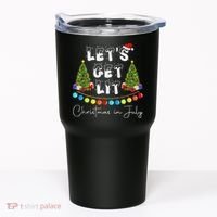 Let's Get Lit Christmas In July Tumbler thumb 0