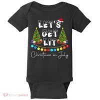 Let's Get Lit Christmas In July Baby Bodysuit thumb 0