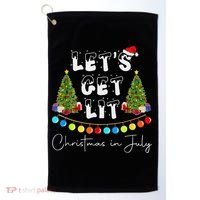 Let's Get Lit Christmas In July Golf Towel thumb 0