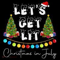 Let's Get Lit Christmas In July Women's Long Sleeve Shirt thumb 2