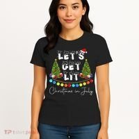 Let's Get Lit Christmas In July Women's T-Shirt thumb 4