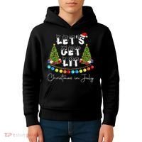 Let's Get Lit Christmas In July Kids Hoodie thumb 4