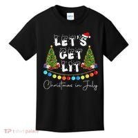 Let's Get Lit Christmas In July Kids T-Shirt thumb 0