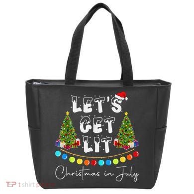 Let's Get Lit Christmas In July Tote Bag