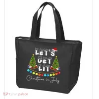 Let's Get Lit Christmas In July Tote Bag thumb 3
