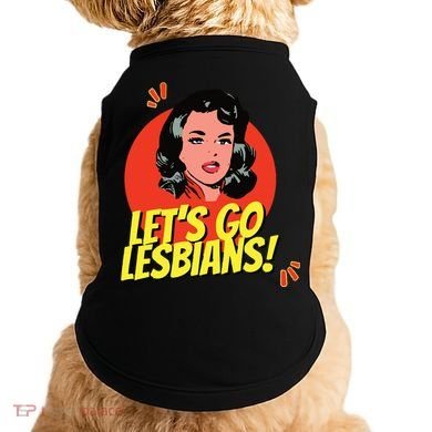 LetS Go Lesbians! Retro Lesbian Subtle Lesbian Doggie Tank
