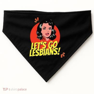 LetS Go Lesbians! Retro Lesbian Subtle Lesbian USA-Made Doggie Bandana