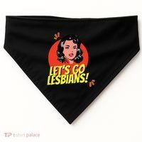 LetS Go Lesbians! Retro Lesbian Subtle Lesbian USA-Made Doggie Bandana thumb 0