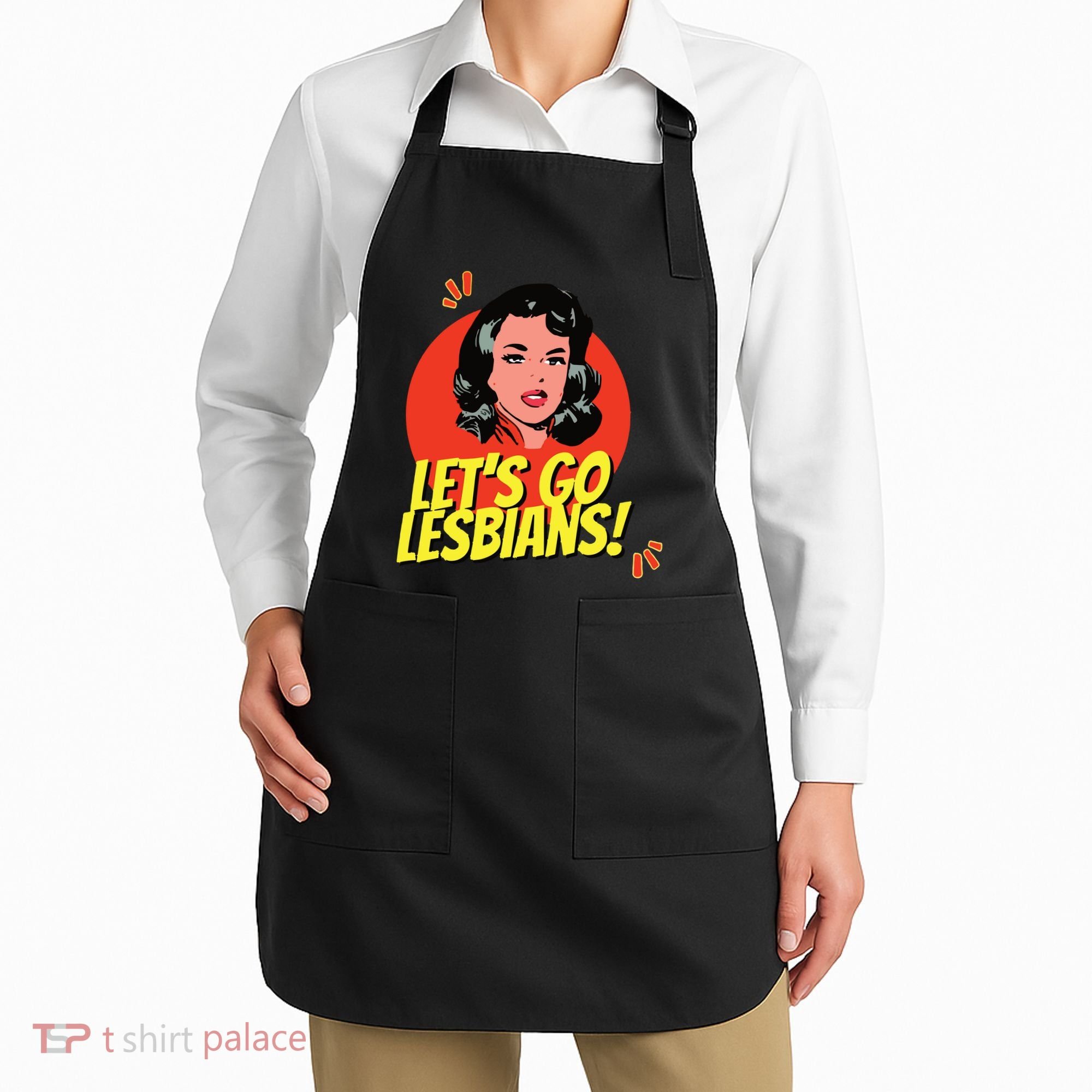 LetS Go Lesbians! Retro Lesbian Subtle Lesbian Apron