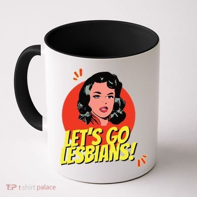 LetS Go Lesbians! Retro Lesbian Subtle Lesbian Coffee Mug