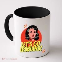 LetS Go Lesbians! Retro Lesbian Subtle Lesbian Coffee Mug thumb 0