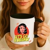LetS Go Lesbians! Retro Lesbian Subtle Lesbian Coffee Mug thumb 3
