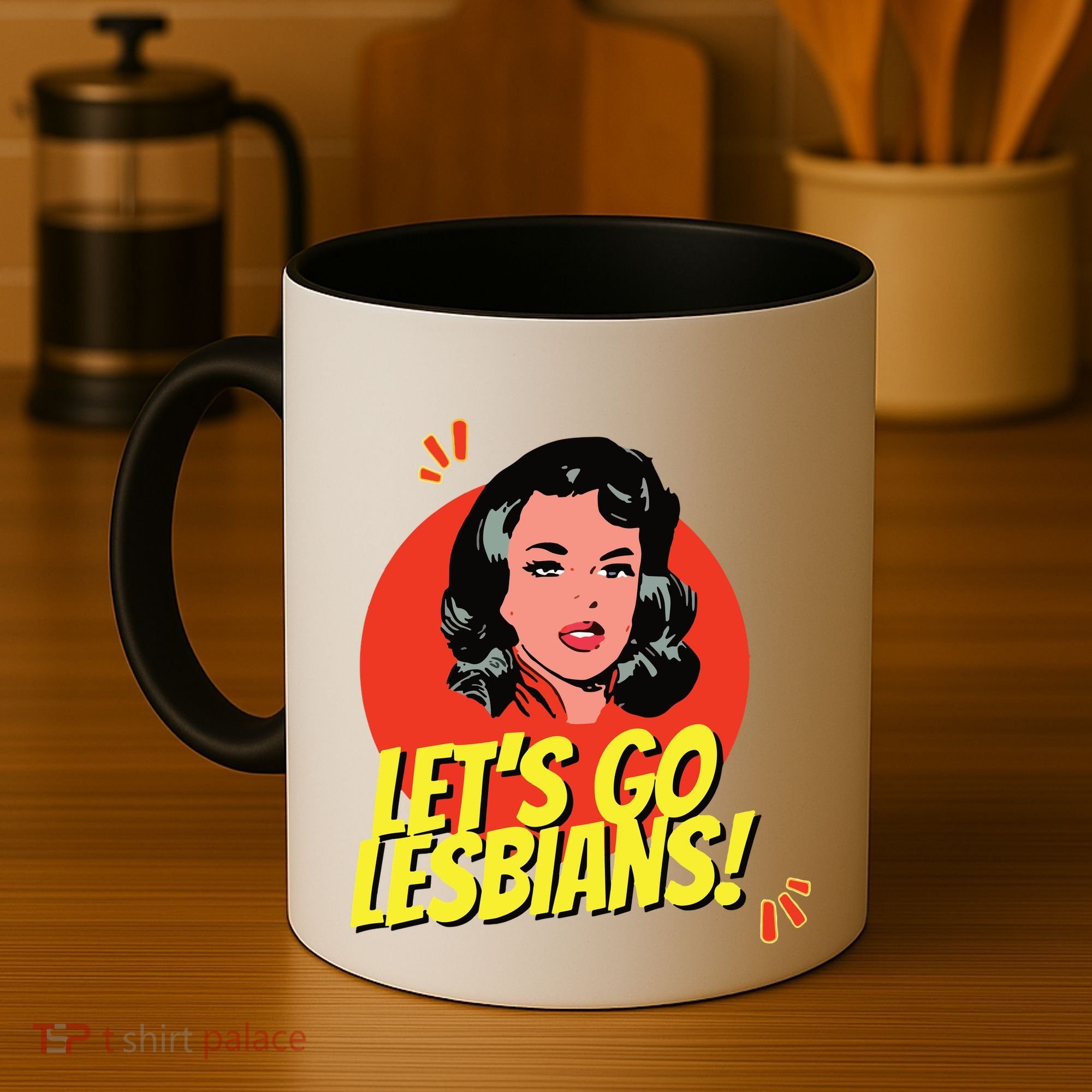 LetS Go Lesbians! Retro Lesbian Subtle Lesbian Coffee Mug