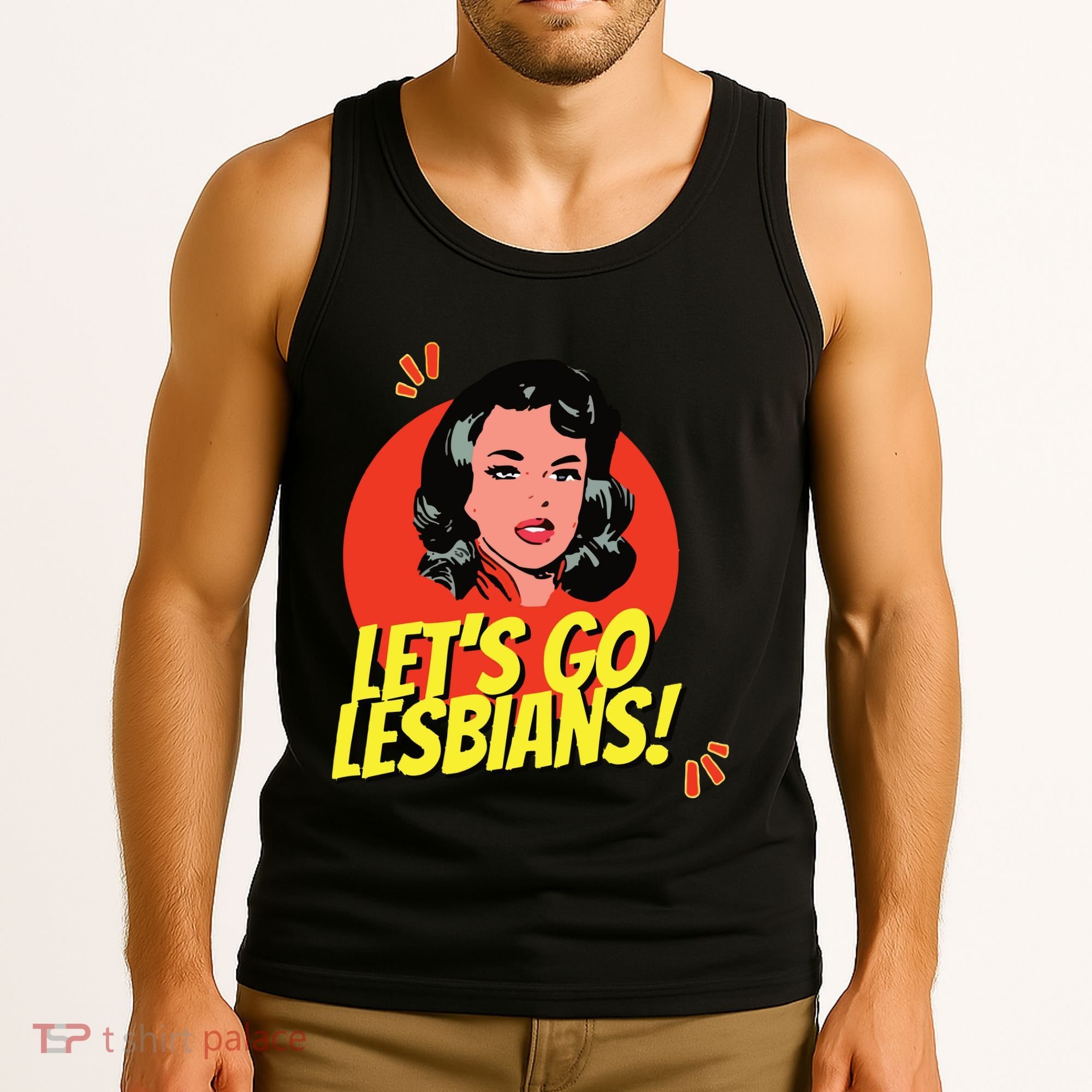 LetS Go Lesbians! Retro Lesbian Subtle Lesbian Tank Top