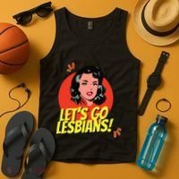 LetS Go Lesbians! Retro Lesbian Subtle Lesbian Tank Top thumb 4