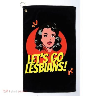 LetS Go Lesbians! Retro Lesbian Subtle Lesbian Golf Towel