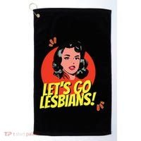 LetS Go Lesbians! Retro Lesbian Subtle Lesbian Golf Towel thumb 0