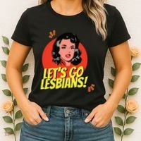 LetS Go Lesbians! Retro Lesbian Subtle Lesbian Women's T-Shirt thumb 2