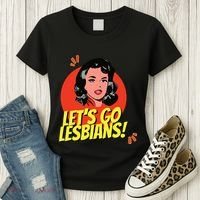 LetS Go Lesbians! Retro Lesbian Subtle Lesbian Women's T-Shirt thumb 3