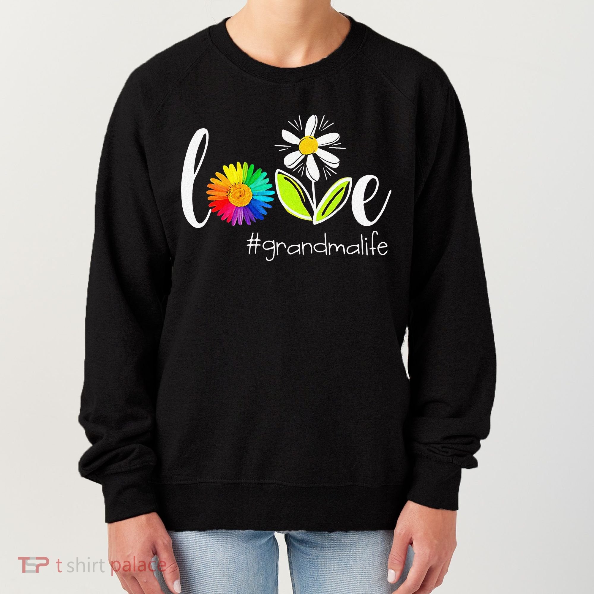Love Grandma Life Wildlife Flower Women's Sweatshirt