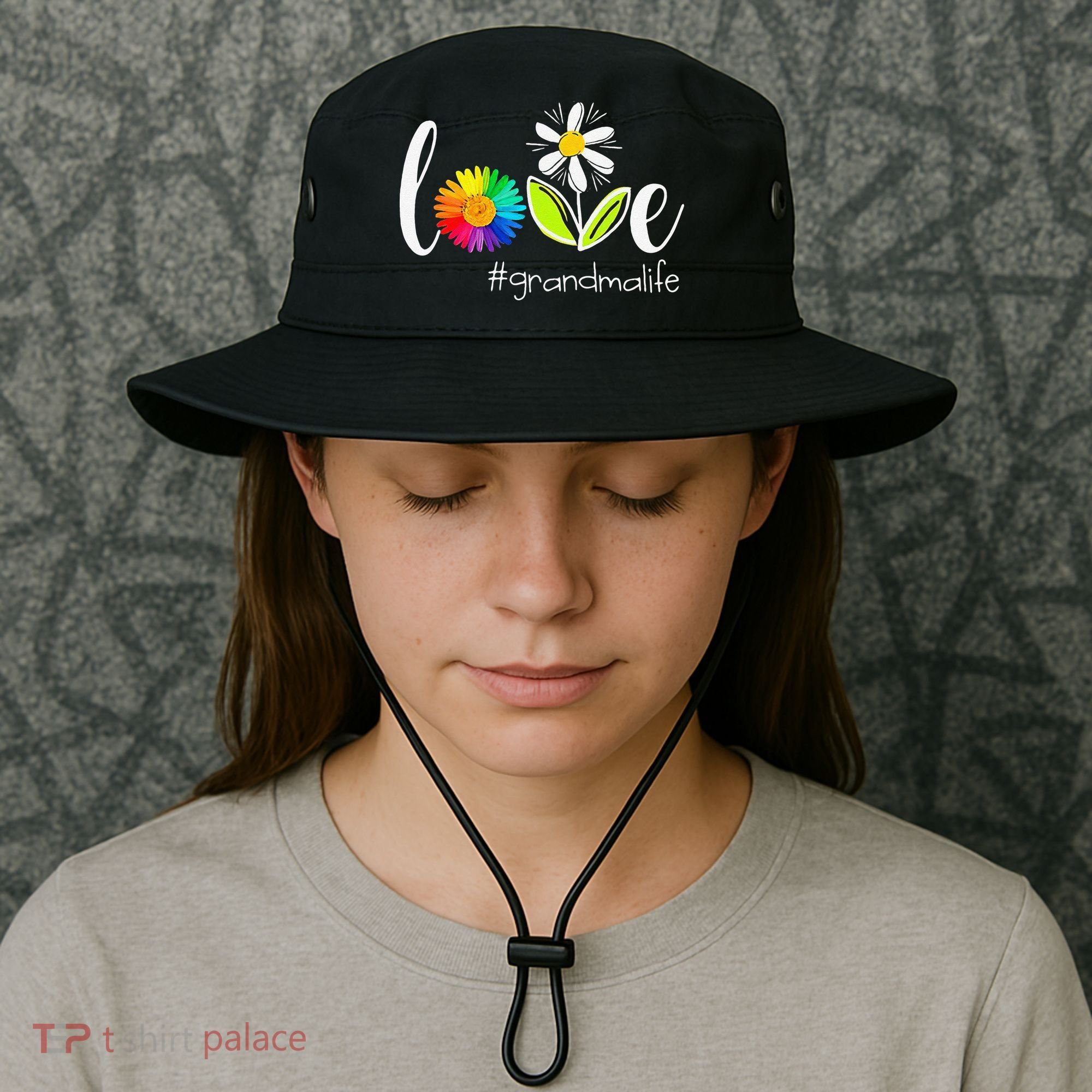 Love Grandma Life Wildlife Flower Bucket Hat