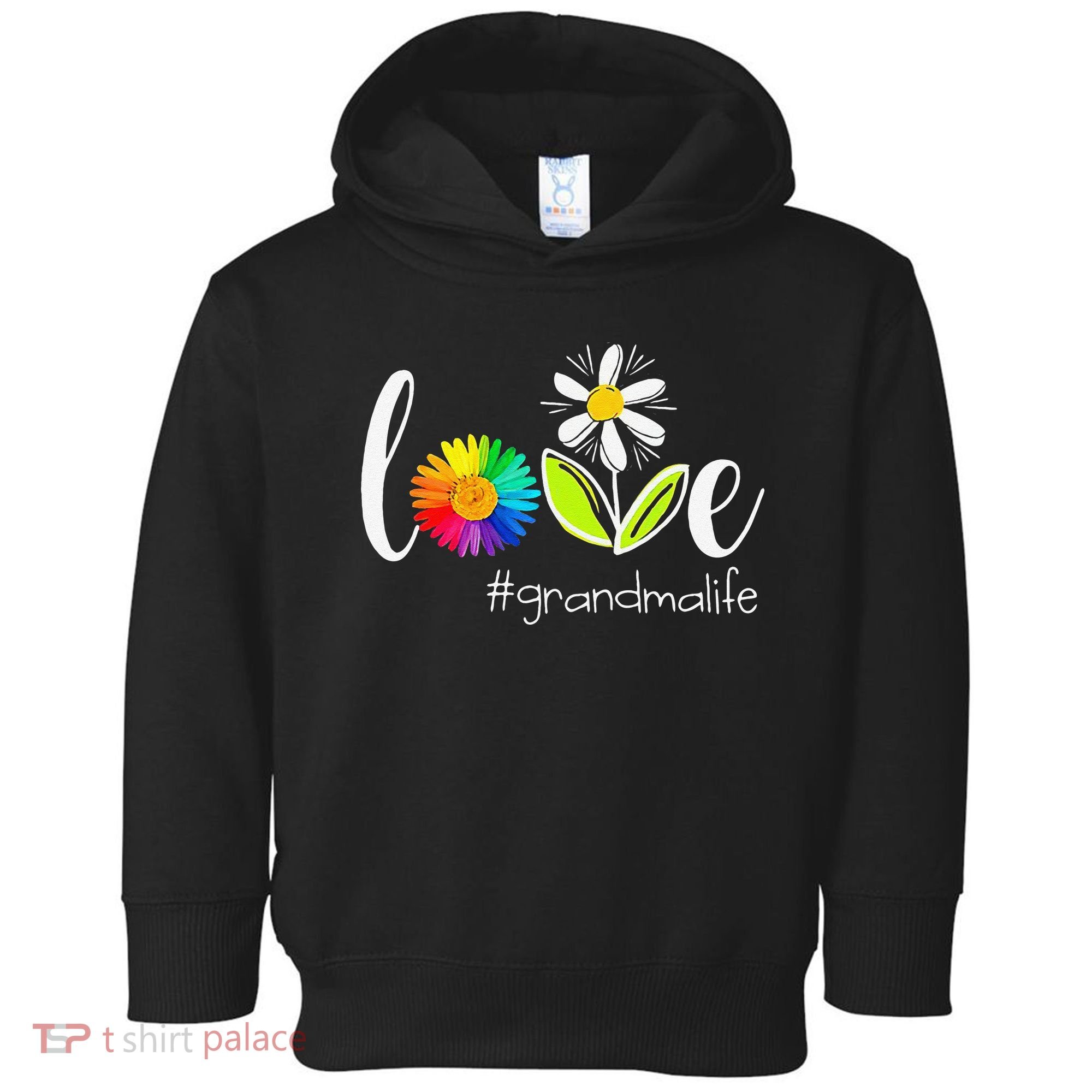 Love Grandma Life Wildlife Flower Toddler Hoodie