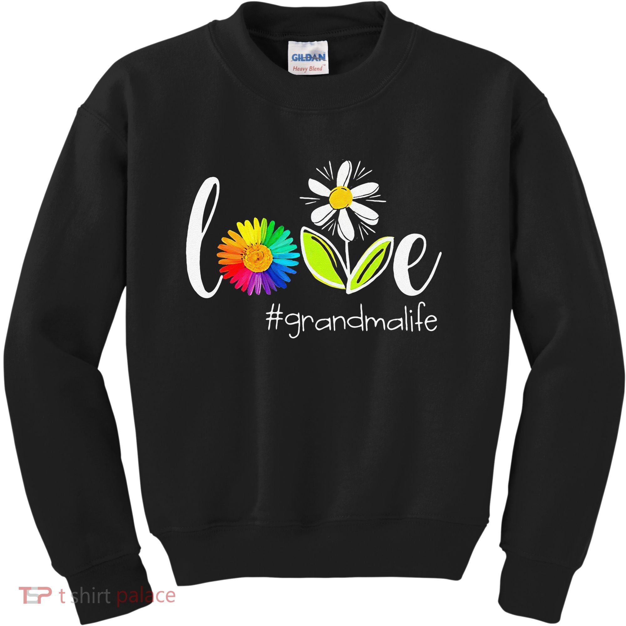 Love Grandma Life Wildlife Flower Kids Sweatshirt