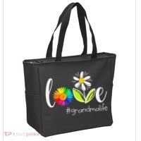 Love Grandma Life Wildlife Flower Tote Bag thumb 2