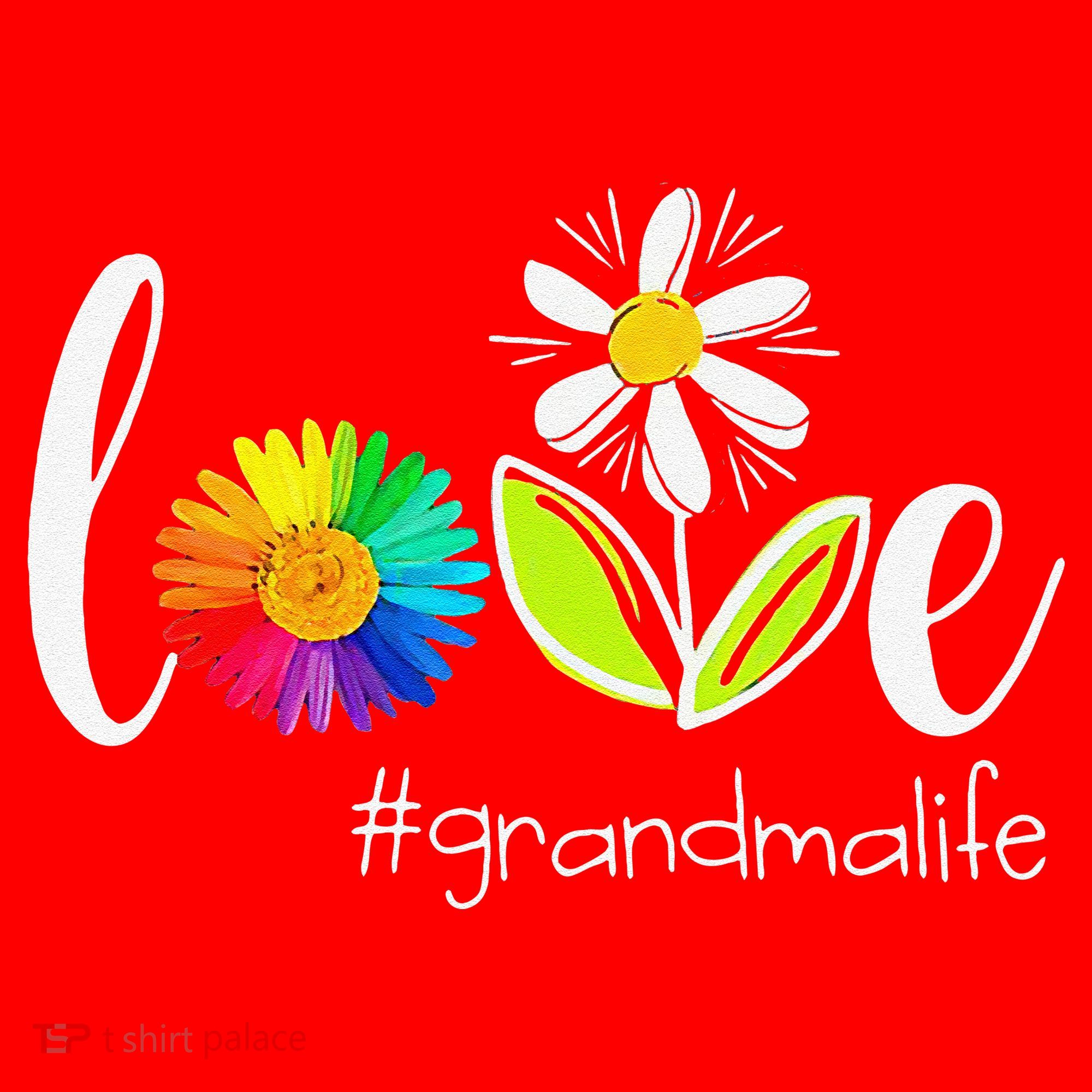 Love Grandma Life Wildlife Flower Santa Hat