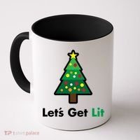 Let's Get Lit Funny Christmas Ing Xmas Lights Funny Gift Coffee Mug thumb 0