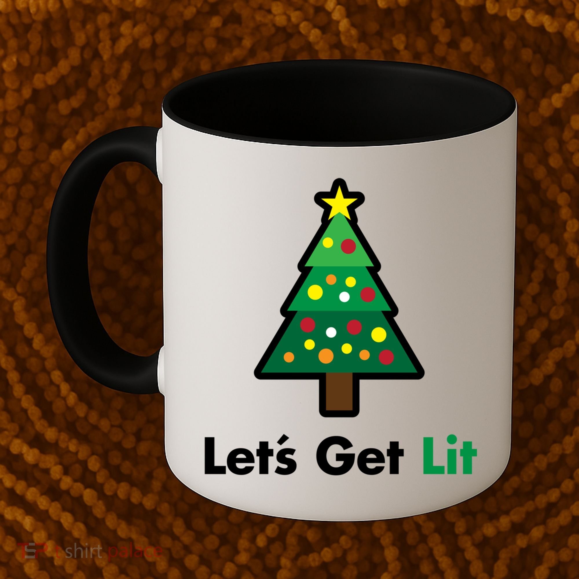 Let's Get Lit Funny Christmas Ing Xmas Lights Funny Gift Coffee Mug