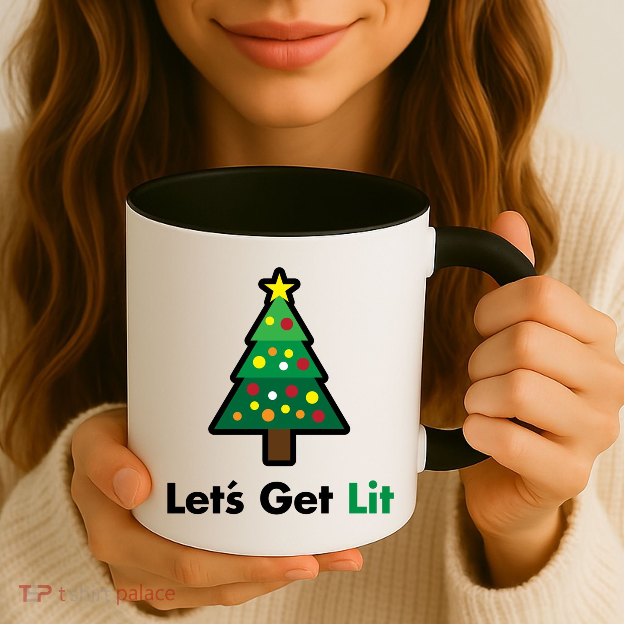 Let's Get Lit Funny Christmas Ing Xmas Lights Funny Gift Coffee Mug